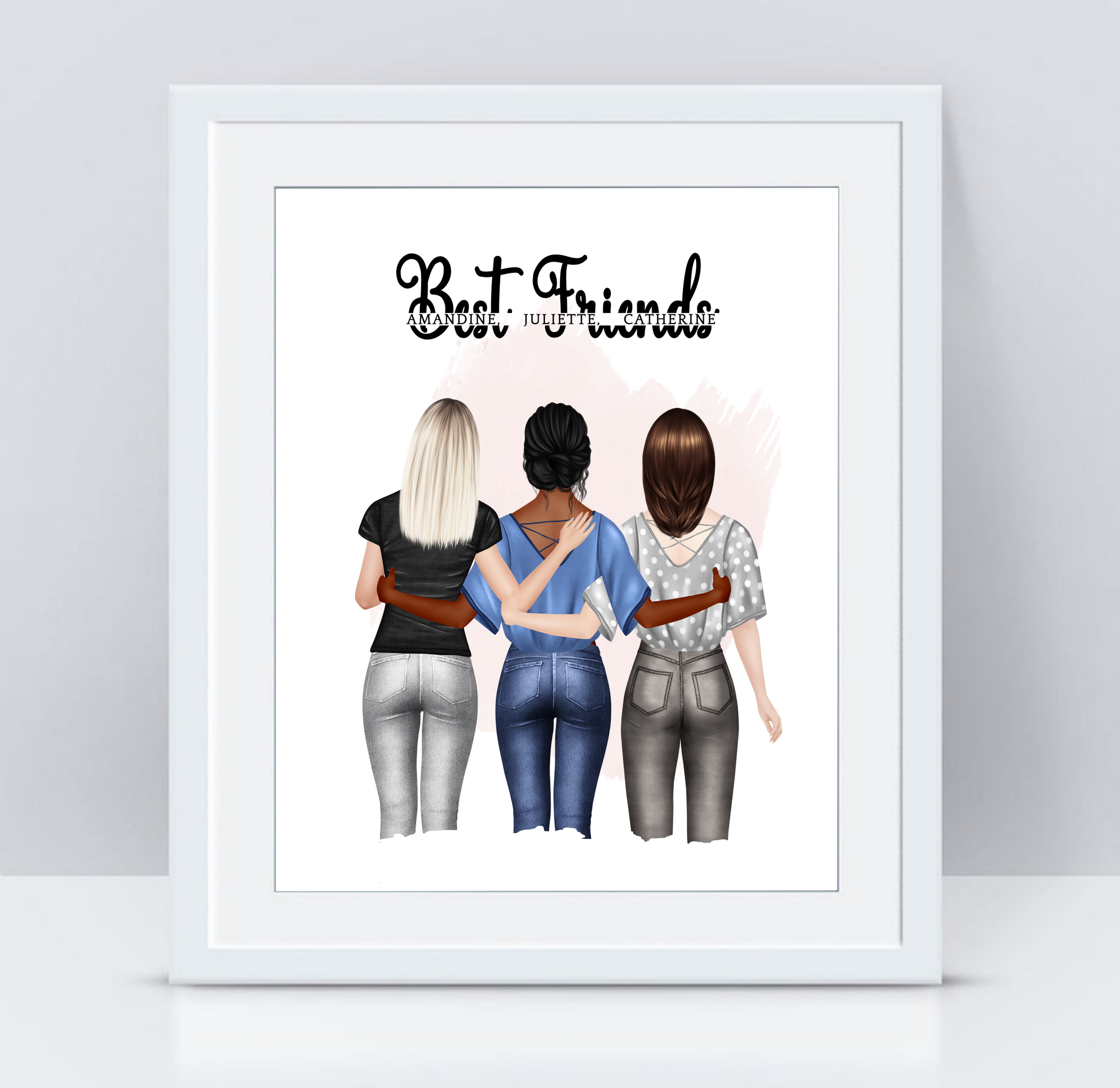 Affiche personnalisée meilleures amies / bestfriends – Créations d