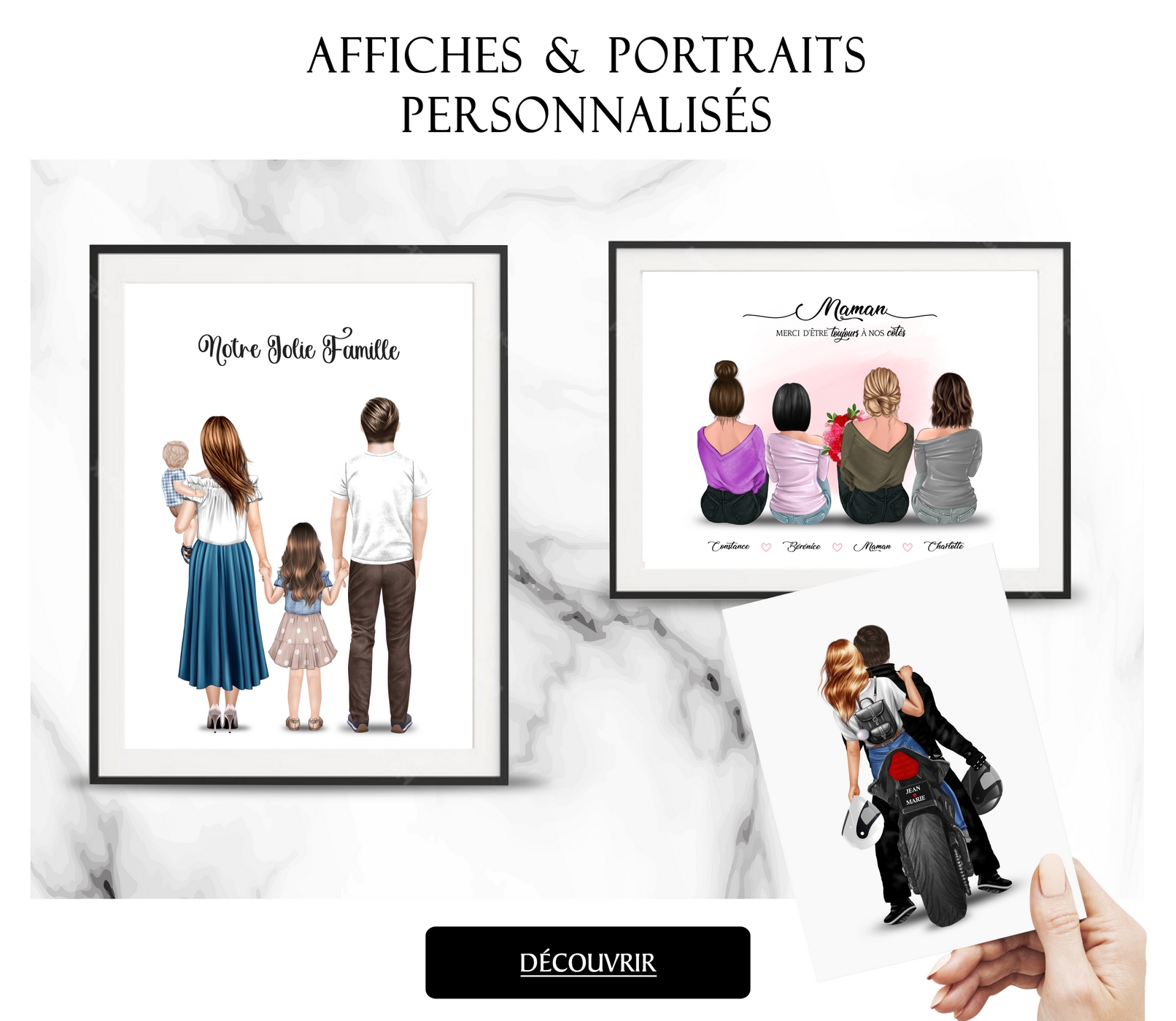 affiche famille de dos