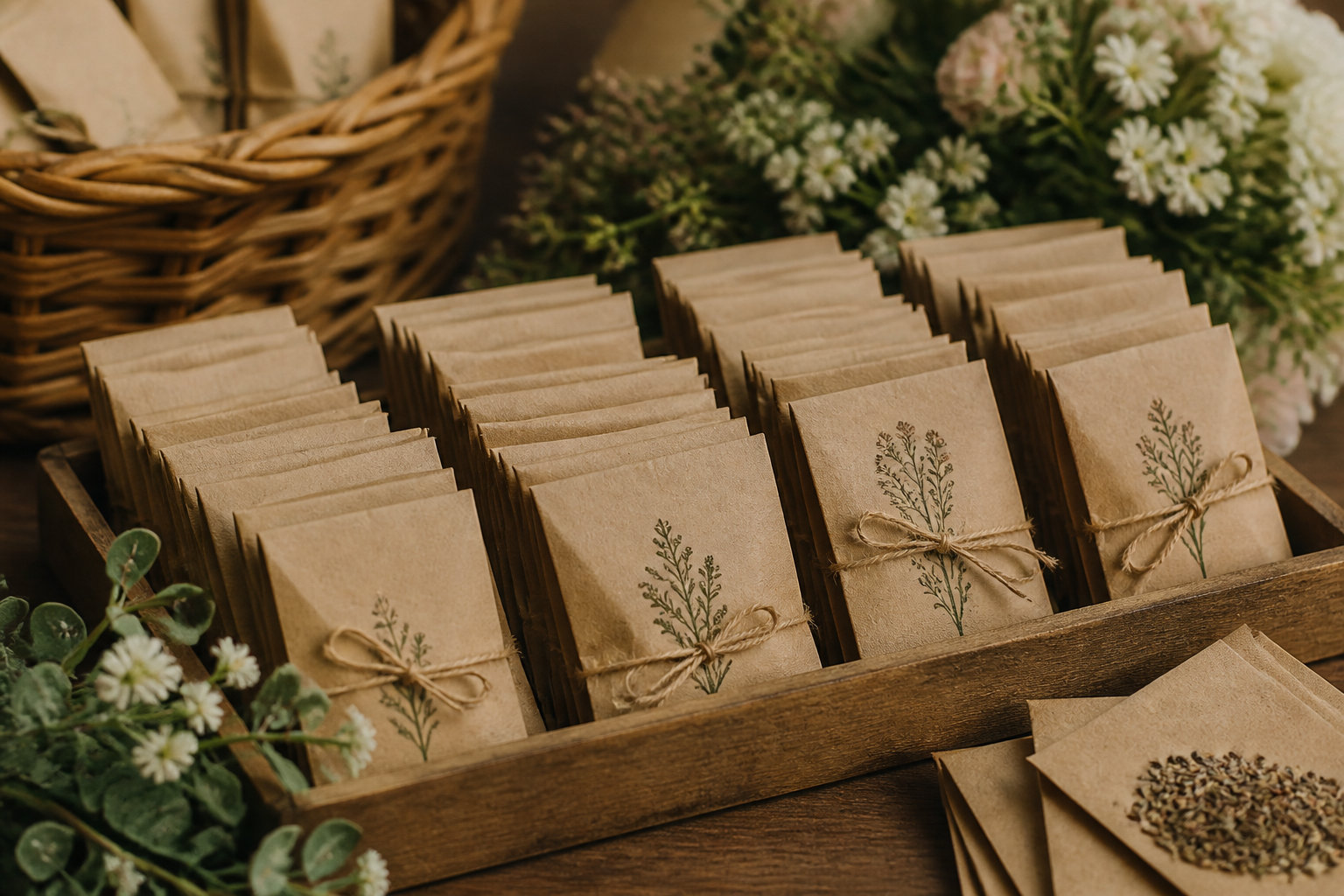 Les sachets de graines à semer pour un mariage éco-responsable