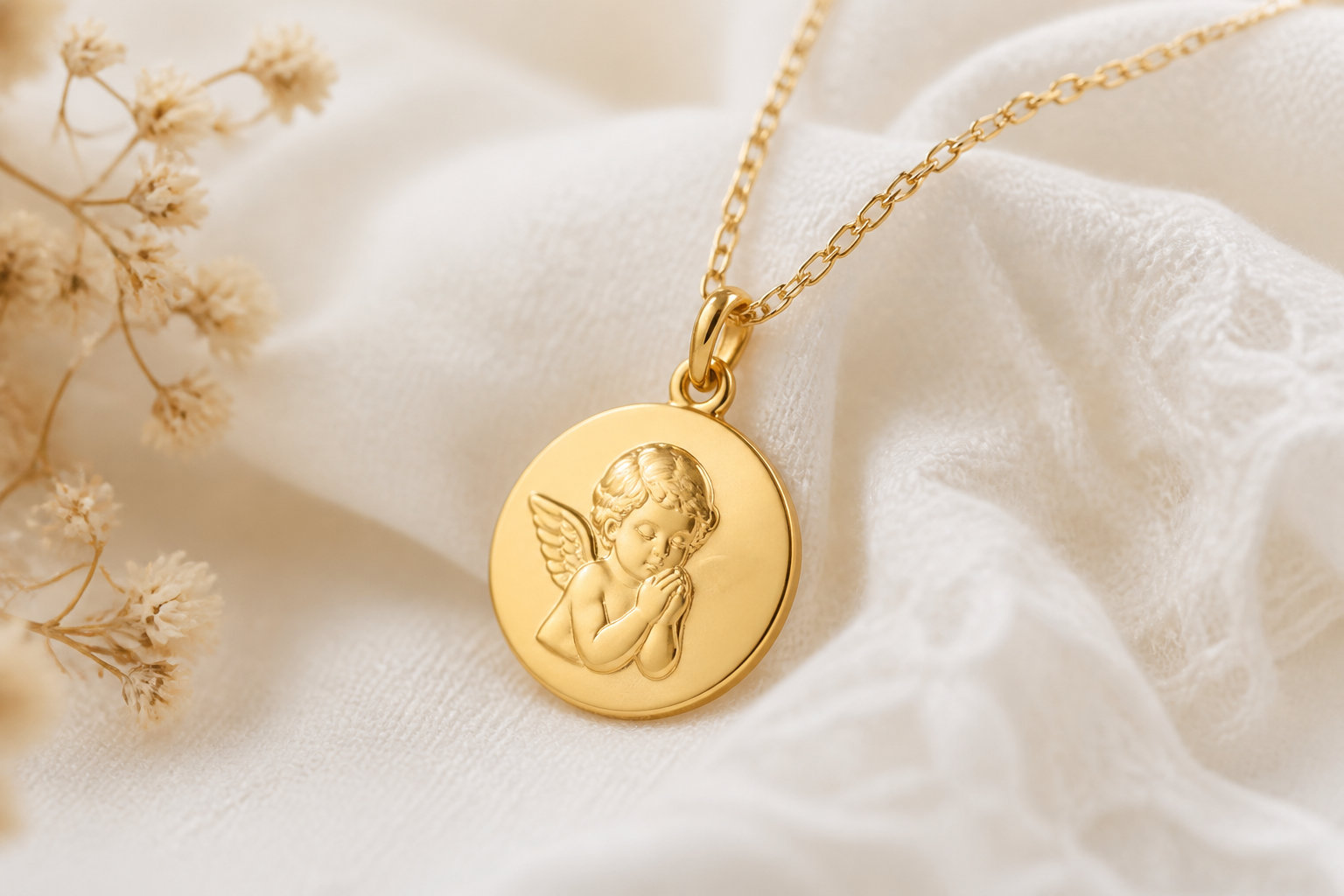 La médaille de baptême gravée : un symbole de protection